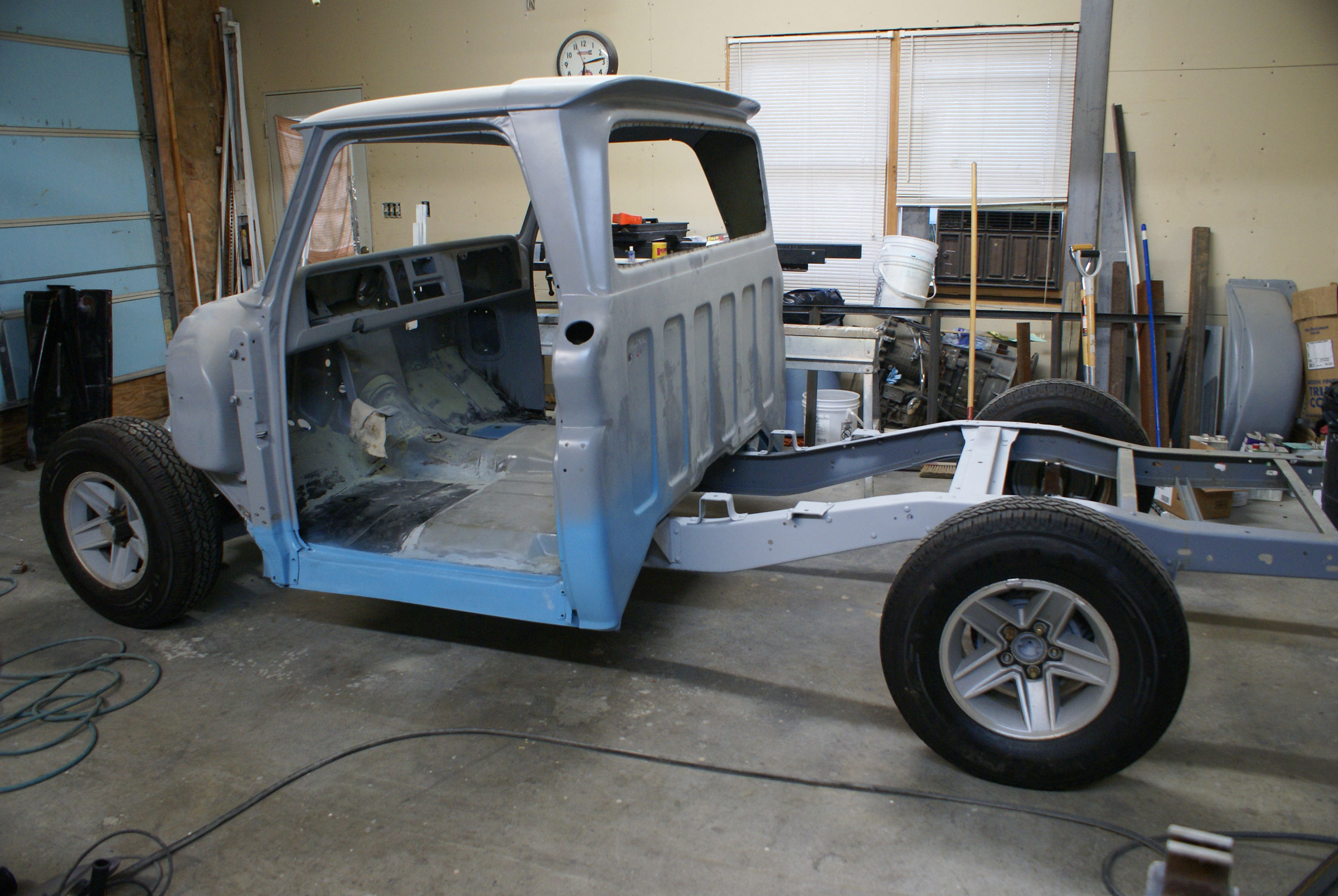 Another view of putting cab on frame, 2008