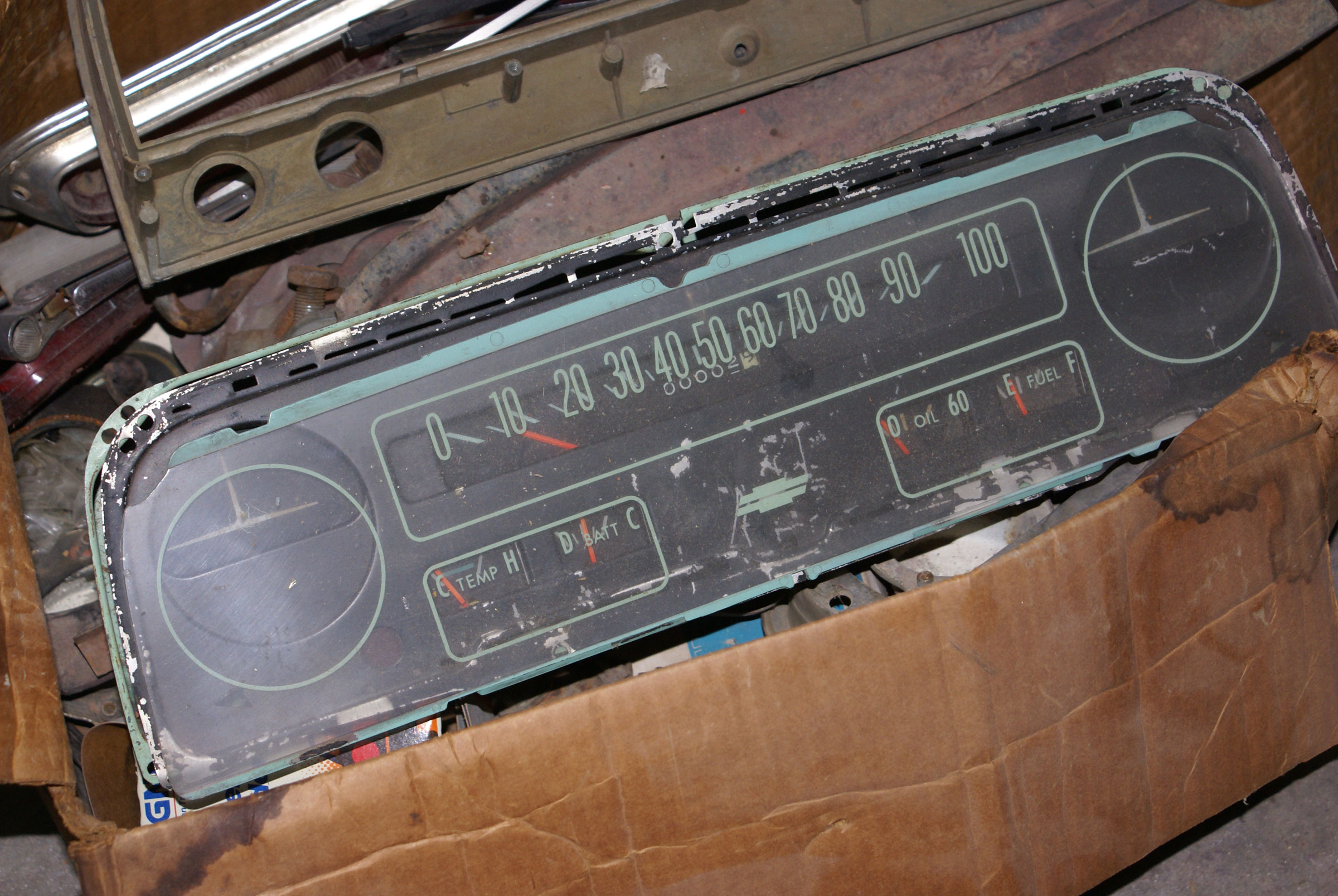 an old reconditioned speedometer