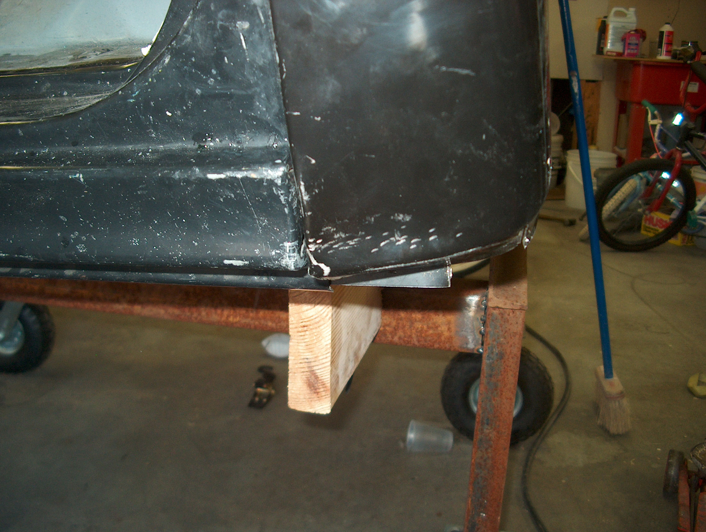 Detail to cab corner removed